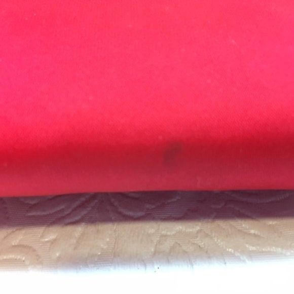 Vtg Stylemark Red Fabric Evening Gold Tone Fancy Clasp Clutch Purse 8.5"X6" - Picture 12 of 14